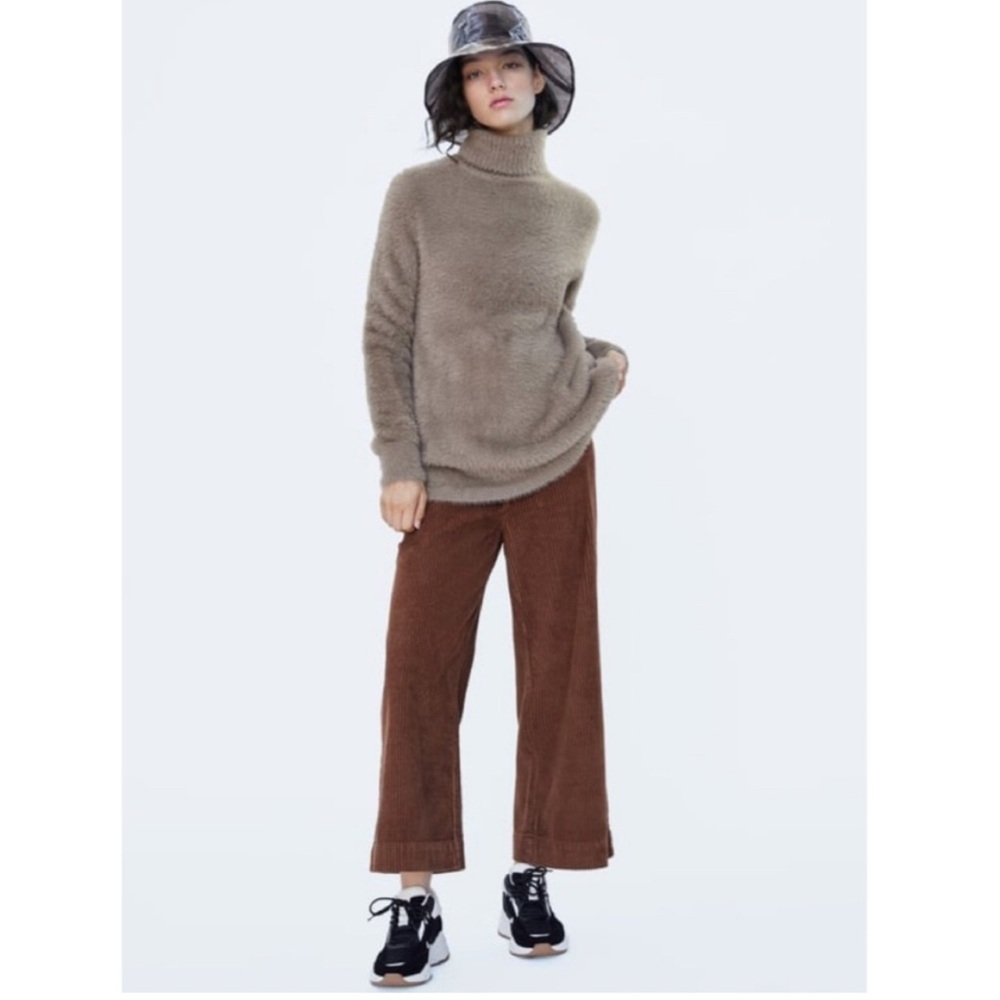 Zara Tan Fuzzy Sweater